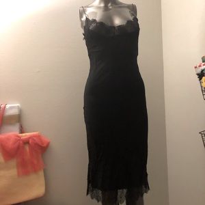 NWOT) blue life black lacy bodycon dress